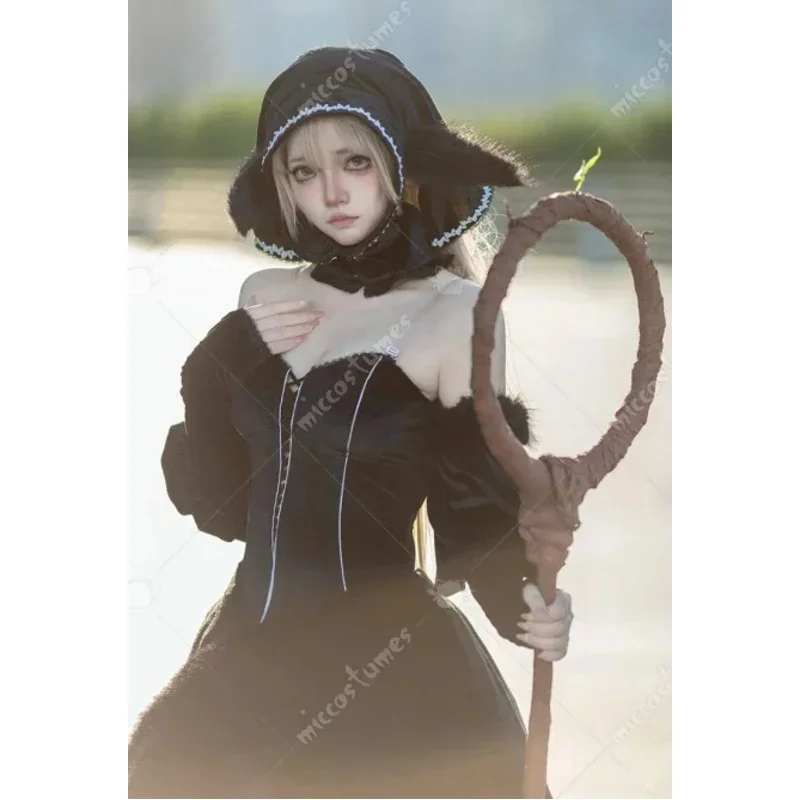 طقم فستان أسود من CyIn Stock Miccosumes للسيدات من Marcille Donato مع أكمام وأذنين #2