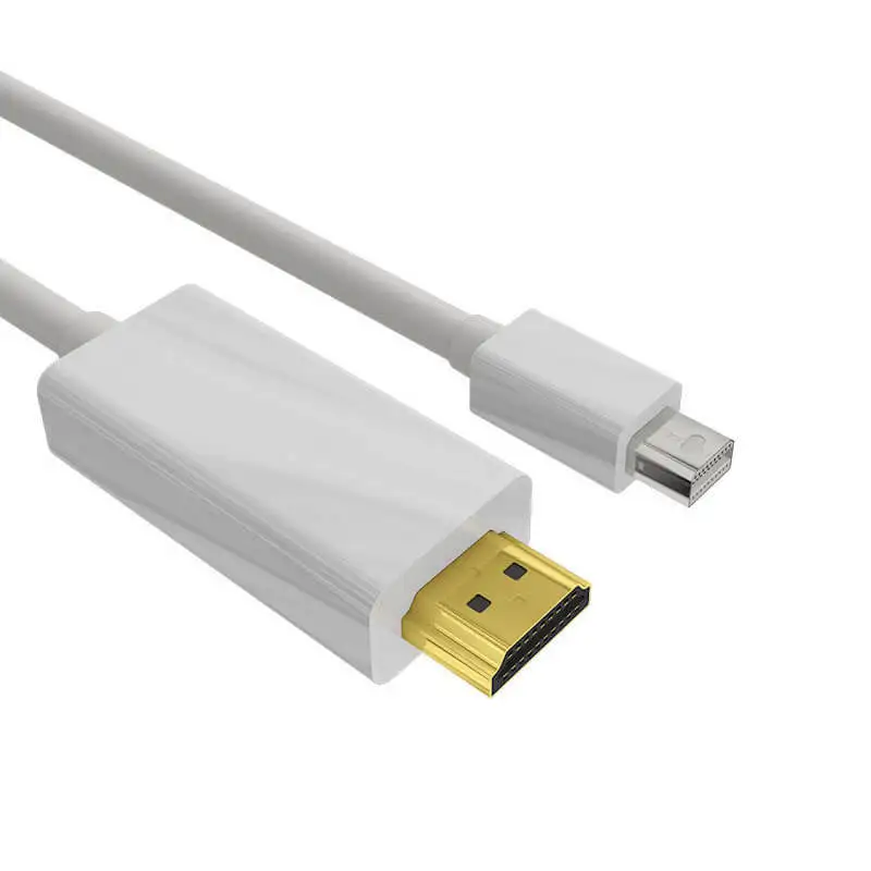 Minidp-Adaptador de Cabo Compatível com HDMI, Conversor de TV para Computador, Plug and Play para Notebook, Macbook Air Pro, 1.8m, 4K HD, MiniDP