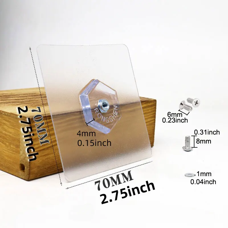 رقعة صامولة لولبية قوية ذاتية اللصق مناسبة لأرفف التخزين المنزلية وخطاف إطار الصورة بدون تركيب وتثبيت الحفر