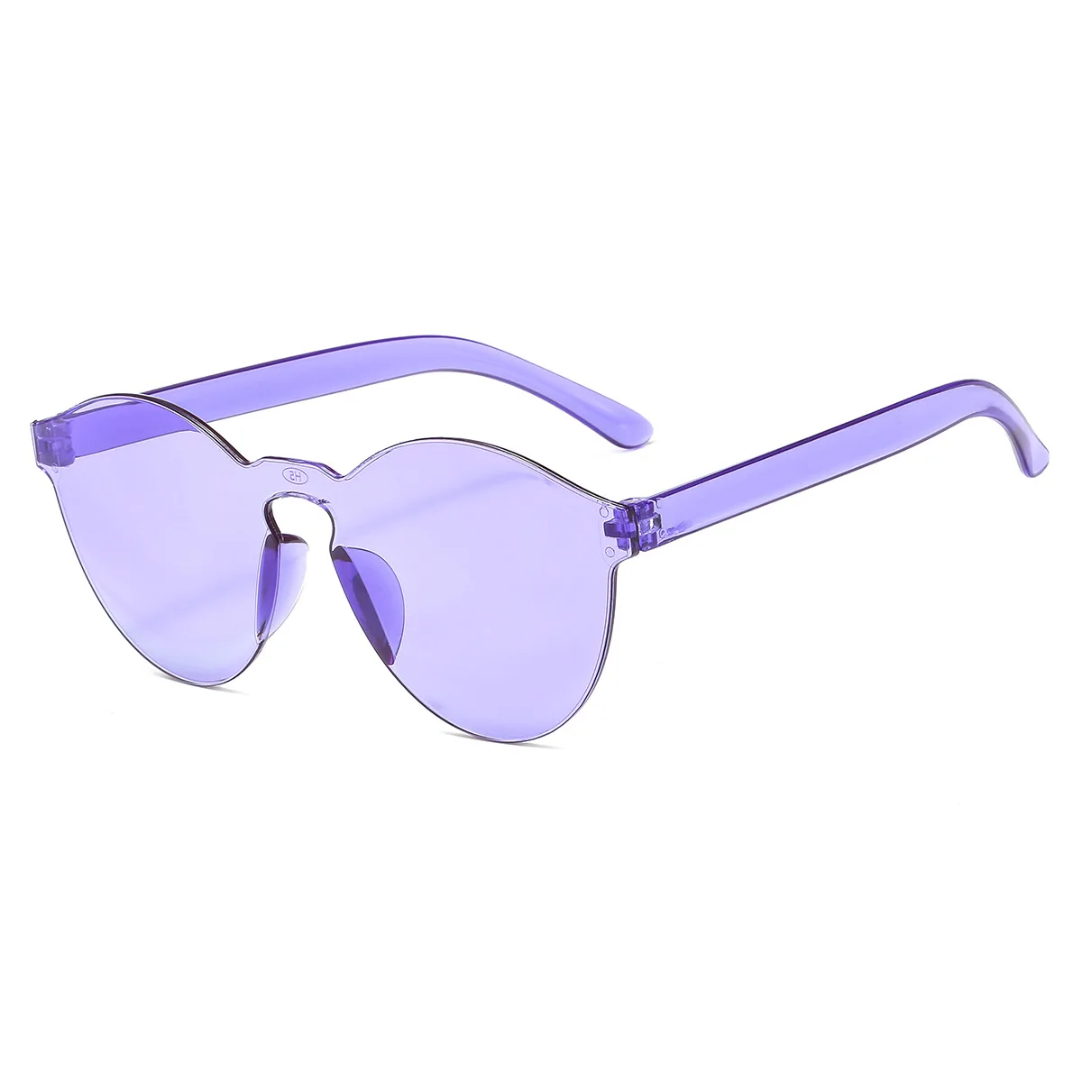 FOENIXSONG Moda Rimless Transparente Óculos De Sol UV400 Oval Frameless Óculos De Sol Vintage Vermelho Rosa Azul Amarelo Laranja Eyewear