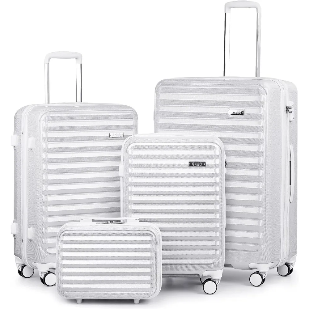 

Carry on Luggage,Luggage Suitcase 4 Piece Set Expandable (only 28”) ABS+PC Spinner Suitcase with TSA Lock,Luggag.