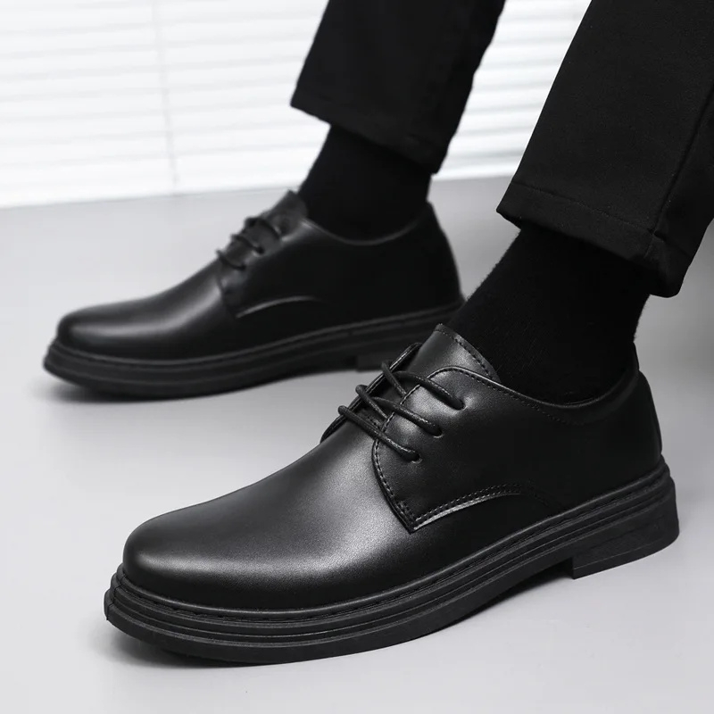 Men's Leather Shoes Loafers Casual Shoes Non-slip Sneakers Male Dress Shoes Light Breathable Flats Summer Comfortable Footwear