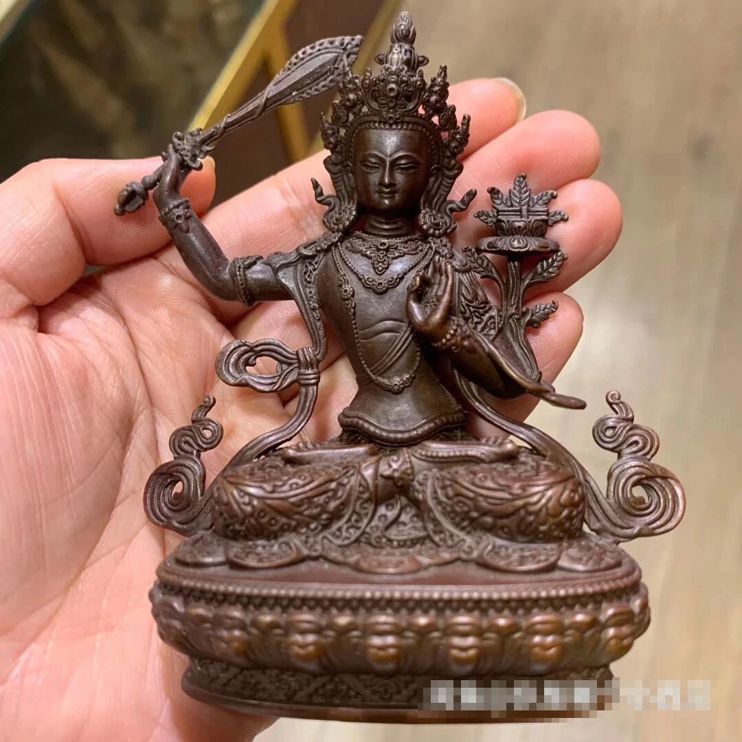 

Buddhism good Buddha statue HOME family effective protection high grade GUANYIN Bodhisattva Manjusri Buddha statue Small