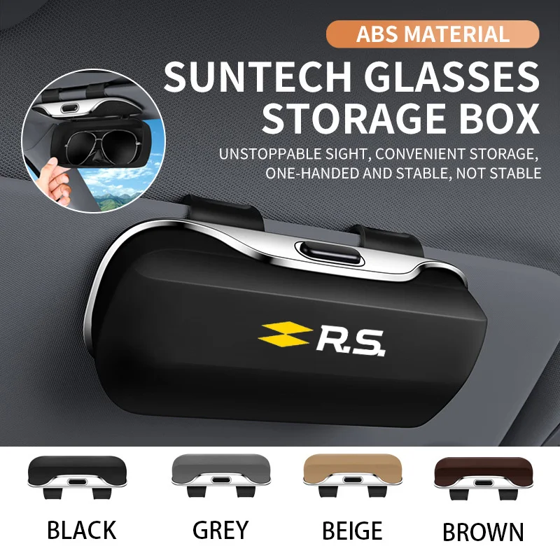 

For GT RS Line Logo Renault Logan Clio Megane 2 3 4 Kangoo Koleos Captur 2026 Accessories Car Visor Sunglasses Car Glasses Case