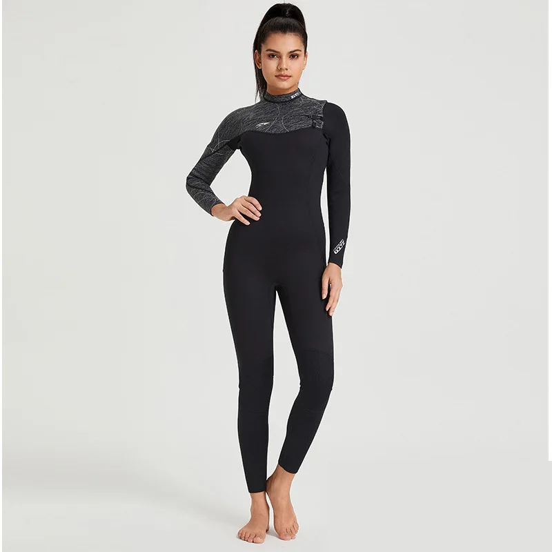 Men's/Women's 3/2mm Chest Zip Wetsuit CR Neoprene - Full Body Wet Suit Lightweight Durable Warm Stretchy Scuba Diving Surf Suit