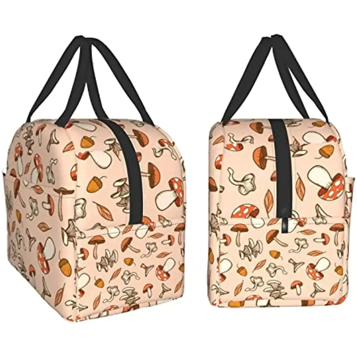 Beautiful Mushroom Insulated Lunch Bag Reusable Lunch Bags Insulated Lunch Meal Bag for Office Travel