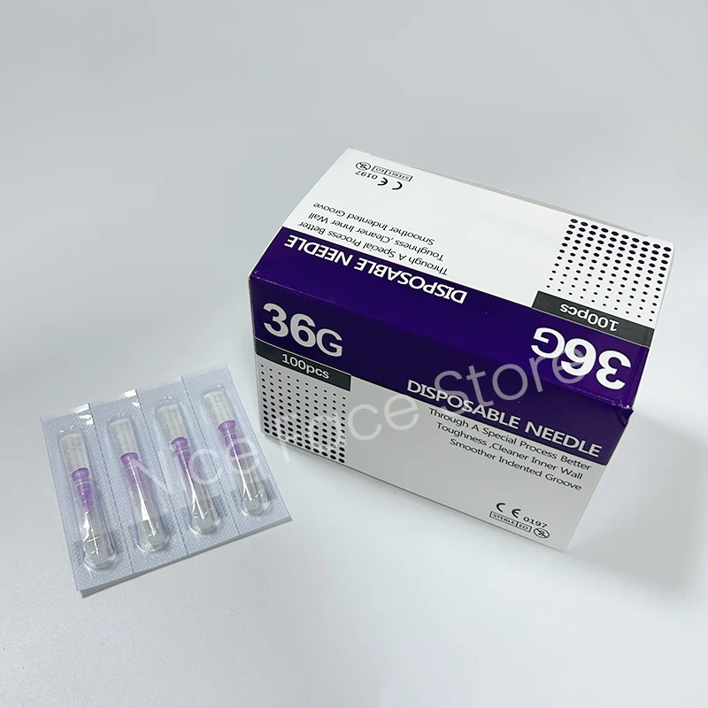 100 قطعة/صندوق المتاح 36 جرام 4 مللي متر إبرة غير مؤلم إبرة صغيرة أداة اليد