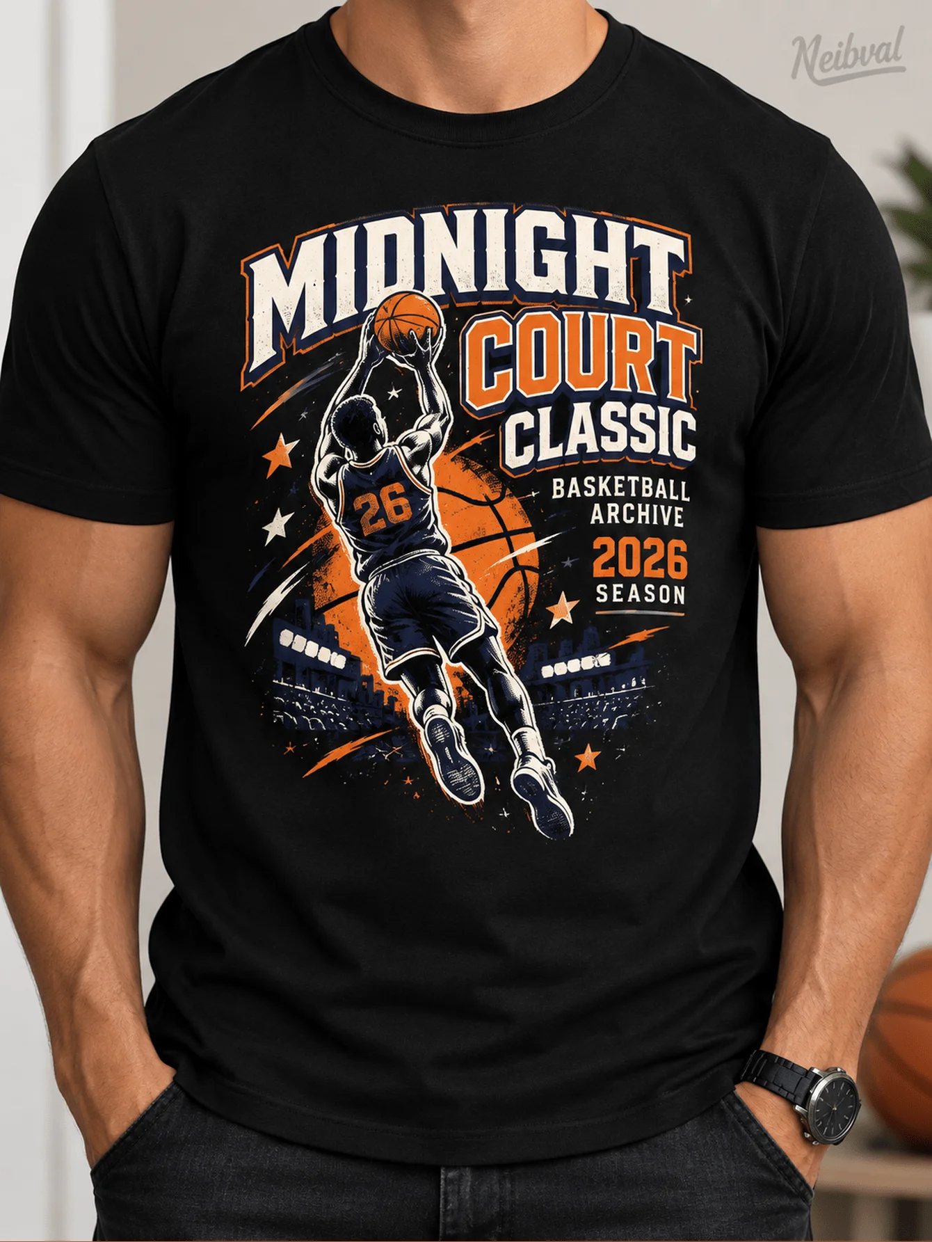 Men'S And Women'S T-Shirts, Weekend Streetwear, Basketball Players And Trophy, Retro Athletic Art, All Season Fit, Pure Black Short Sleeve, Basketball Fan Gift