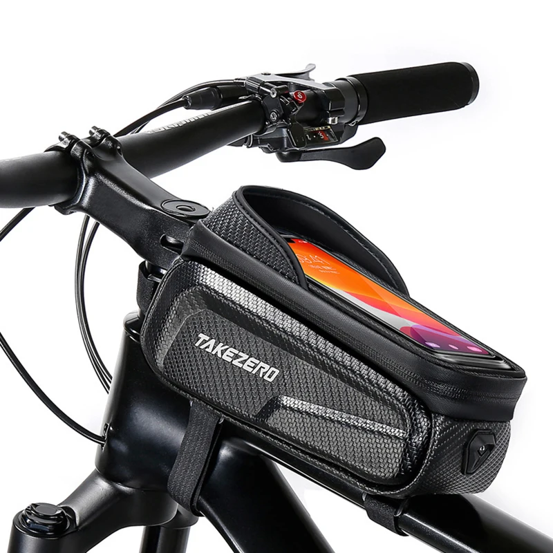 Fahrrad tasche Vorder rohr Touchscreen Rahmen wasserdichte Telefon hülle Radfahren Mountainbike Zubehör