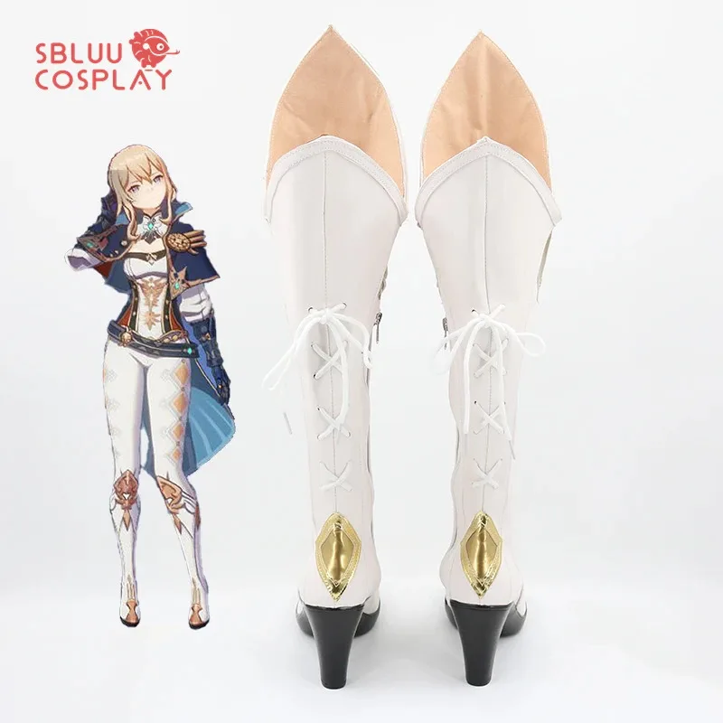 

DY20Genshin Impact Jean Gunnhildr Cosplay Shoes Halloween Party Fancy Boots Custom Made25