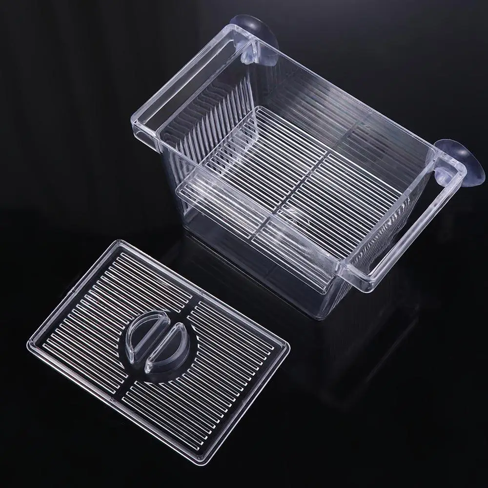 Caja de Aislamiento de Acrílico para Guppys con Ventosas, Caja de Cría de Camarones y Peces, Caja de Cría para Acuarios, Caja de Aislamiento para Peces