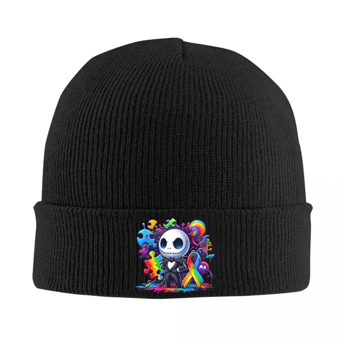 Jack Autism DTF Transfer Hats Autumn Winter Beanie Warm Pumpkin King Caps Female Male Acrylic Knitted Caps