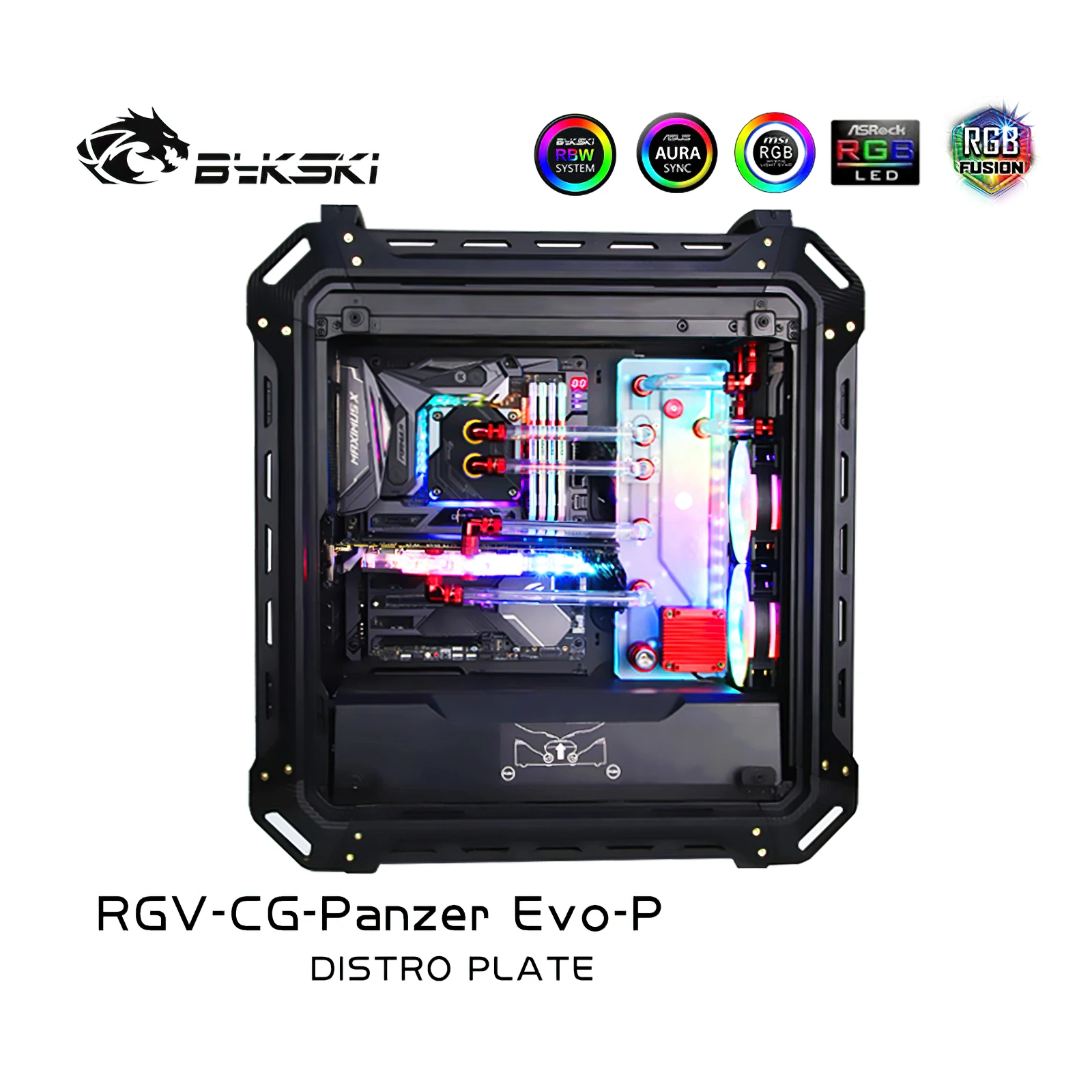 Bykski Distro Plate Water Cooling Kit for COUGAR Panzer Evo Chassis Case CPU GPU RGB RGV-CG-Panzer Evo-P