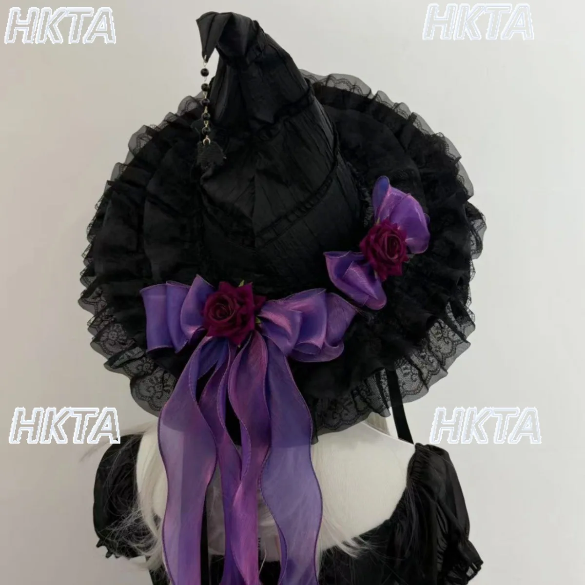 Demon Lolita Bowknot Cosplay Gothic Hat Dark Style Hot Girls Halloween Witch Hats Headwear Witch Hat Kawaii Caps for Women
