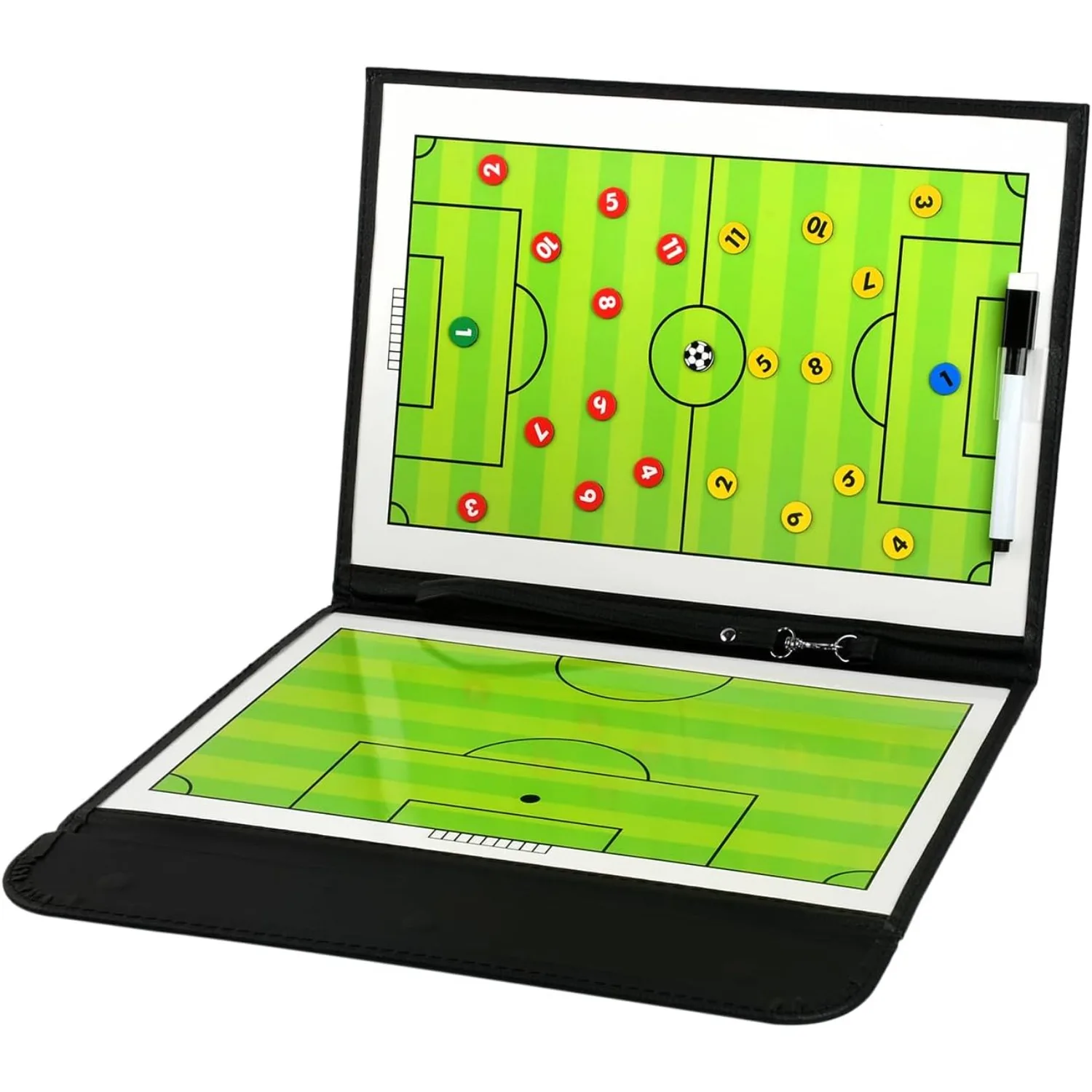 

Magnetic Soccer Coaching Board Tactical Clipboard Kit with Dry Erase Portable Strategy Coach Board