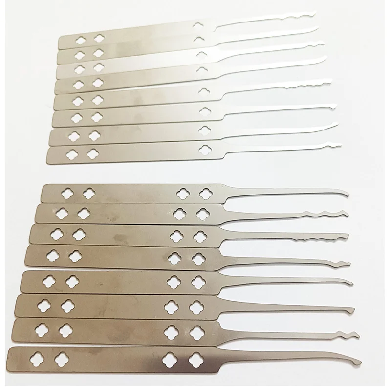 Locksmith Tools 22 PCS Storage Bag Locksmith Practice Tools 0.4mm & 0.6mm With Tension Tool Lock Repair Tools Stainless Steel