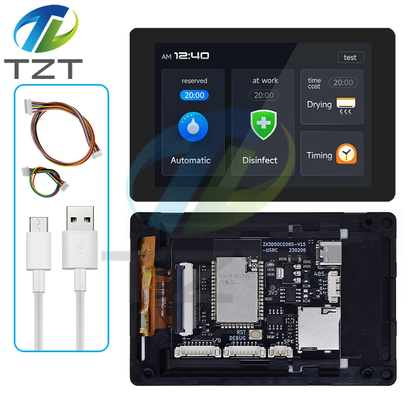 Imagem -03 - Placa de Desenvolvimento Esp32 com Tela Lcd Multi-touch Capacitiva Bluetooth Embutido Wi-fi Wt32-sc01 Plus 35 320x480 1pc