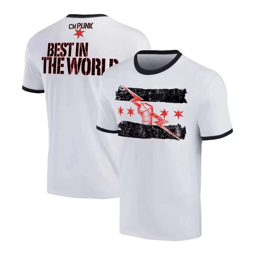 2026 Summer Hot Sale Men's 3d Printed Wrestler Cm Punk Personality Comfortable T-Shirt Children's Street Sports Large Size Tops