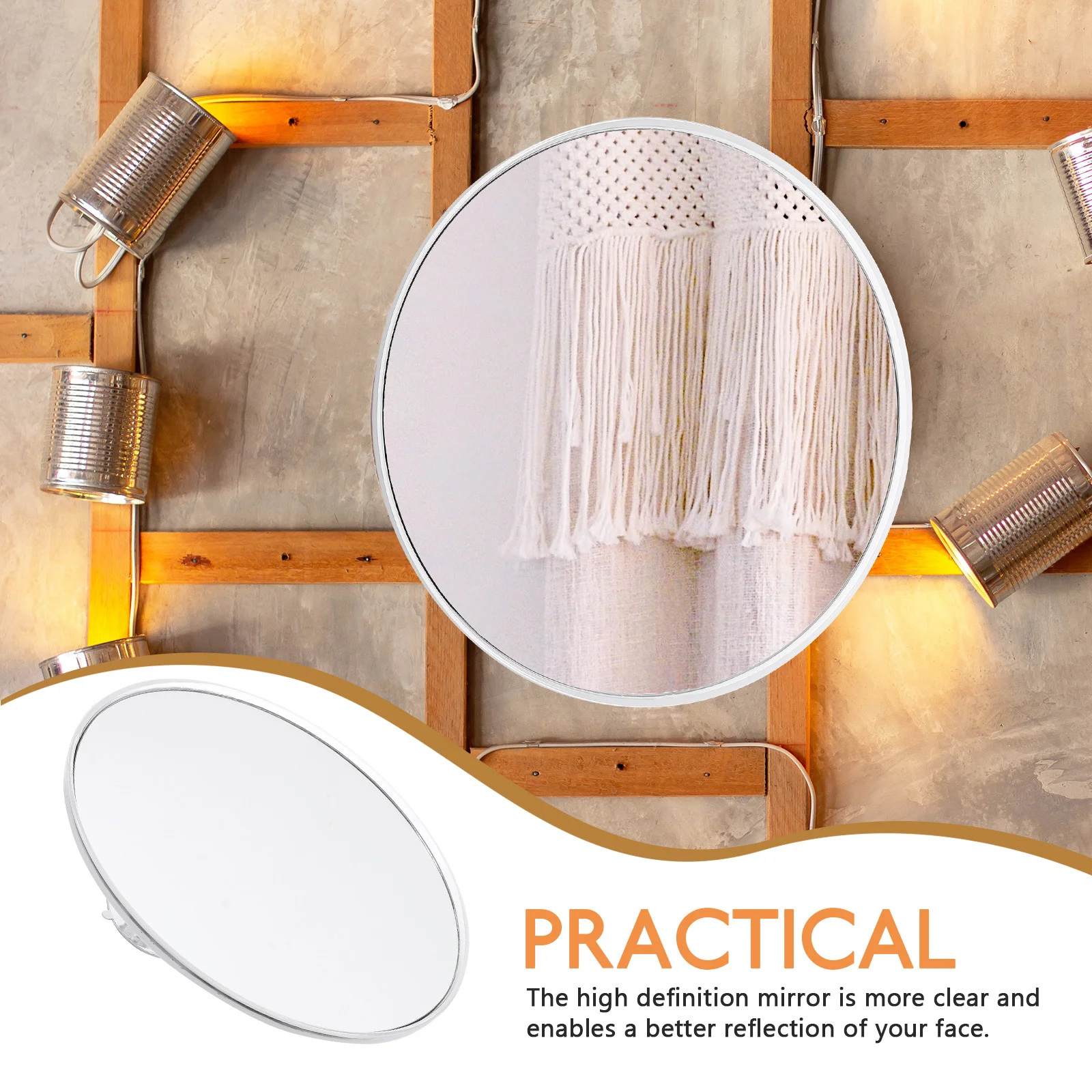 

1Pcs Suction Cup Magnifying Mirror 7x Makeup Bathroom Portable Vanity Mirror Clear Reflection Detail Check Tool