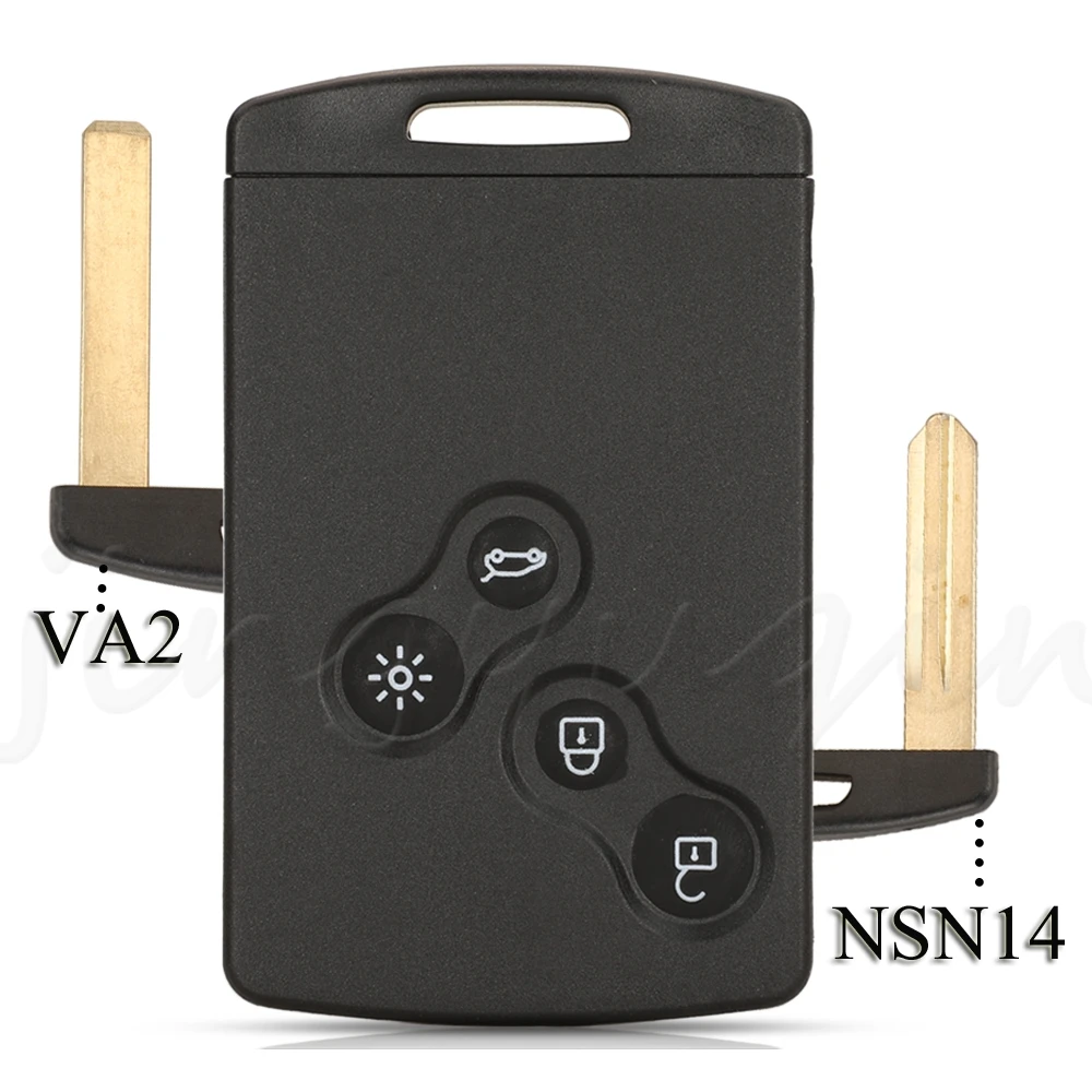 Jingyuqin 4 Buttons Remote Car Key Shell Cover For Renault Captur Clio Laguna Koleos Megane Scenic Fluence