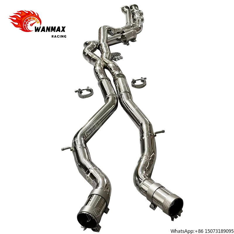 

70mm Factory Stainless Steel Exhaust System for M3 M4 F80 F82 F8X Equal Length Mid-Pipe