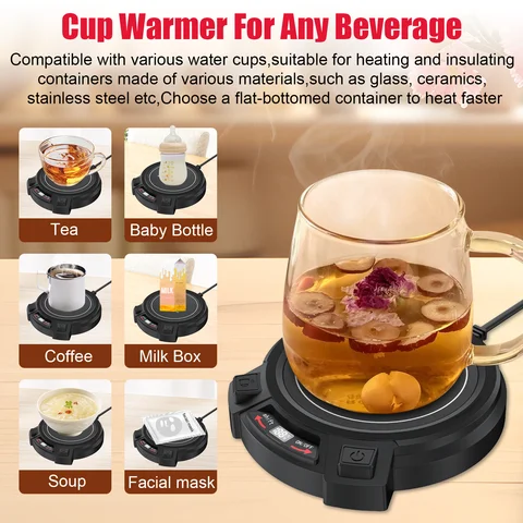 Coffee Mug Warmer Electric Cup Warmer Constant Temperature Coaster DigitalCup Warmer Milk Tea Water Heating Pad Cup Heater US EU