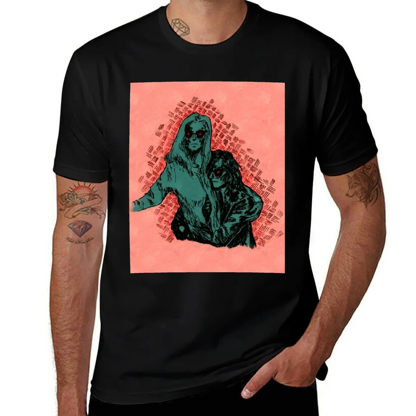 Vampire Love (square format) T-Shirt Work Utility Casual Tee Shirt