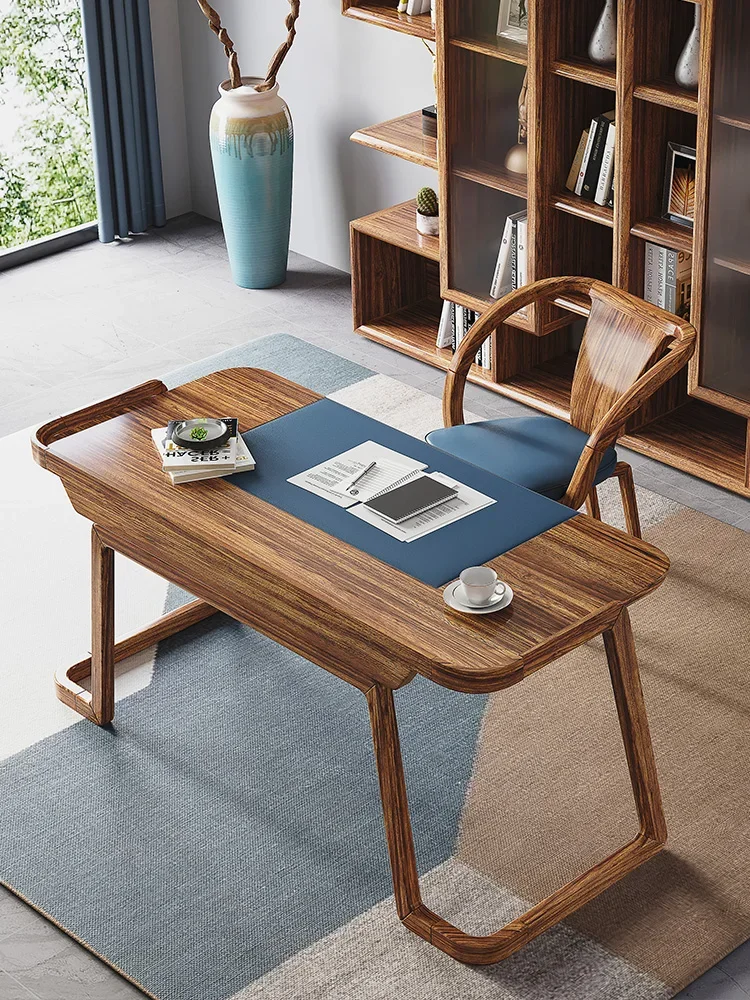 

Simple Ugyen Wooden Desk Nordic Computer Desk and Chair Modern Office Writing Desk