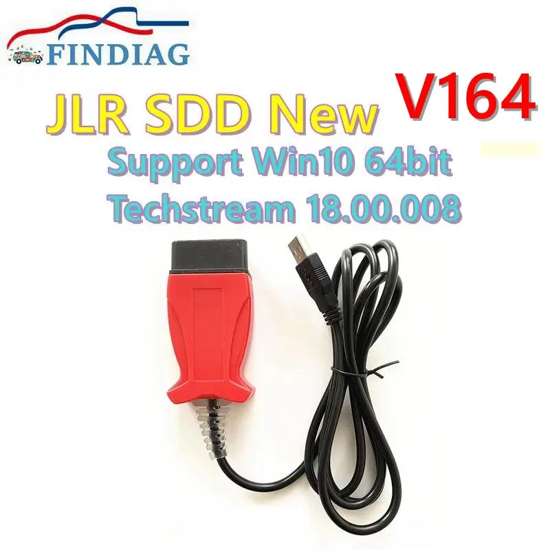 V164 JLR Pro for VIDA 2014D and for Toyota TIS Techstream OBD2 Scanner Cable Support JLR V160 SDD PRO Auto Diagnostic Tool