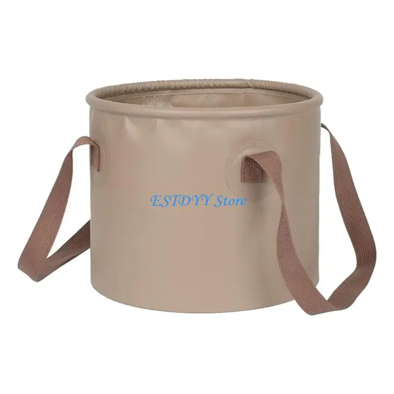 G6DE Multipurpose PVC Folding Storage Bucket Snowproof Transportable Water Tub for Camping Beach Outing and Picnics
