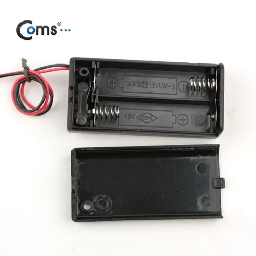 Coms JS634 dry Holder case AAx2ea,(2 wire power) On/Off switch