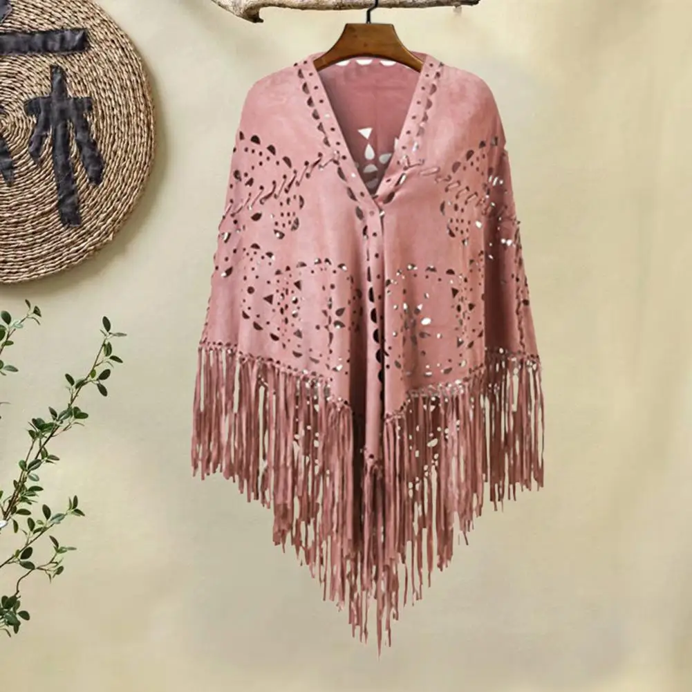 

Fashionable Shawl Elegant Winter Shawl with Tassels Soft Fabric Women's Wrap Scarf Versatile Solid Color for Comfort for Women
