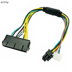 ATX 24pin to Motherboard 2-ports 6pin Adapter PSU Power Supply Cable Cord for HP Z220 Z230 SFF Mainboard Server Workstation 30cm