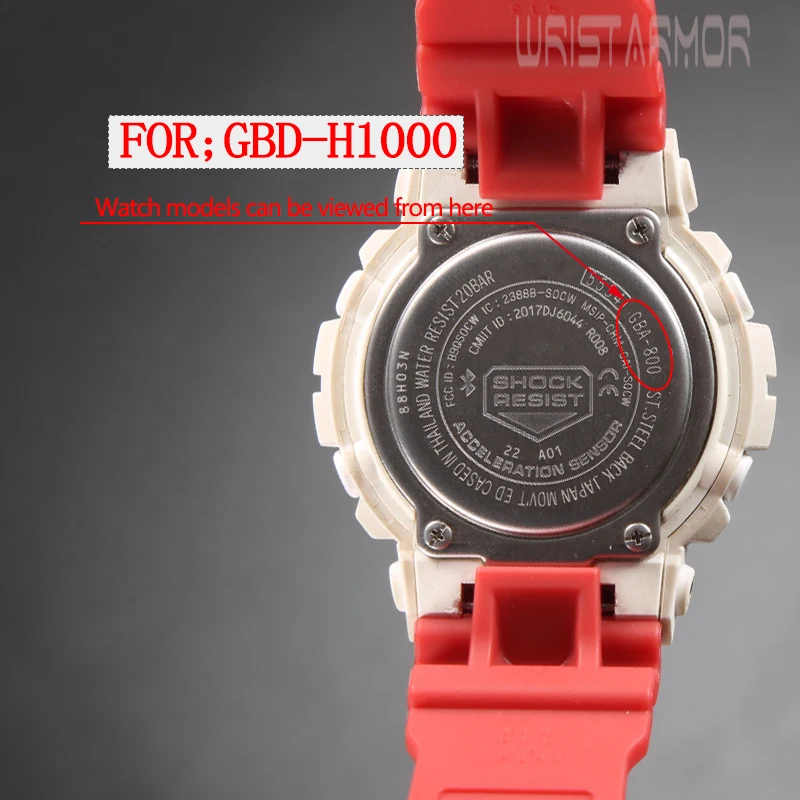 Resin Replacement Strap For 3475 GBD-H1000 Watch Band GBD-H1000-1/4/8/1A7 Waterproof Sports Rubber Bracelet Men Watch Accessorie