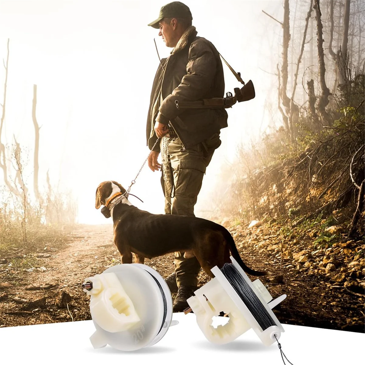 Filo di viaggio da 2 pezzi su bobina riutilizzabile (85ft), cavo di viaggio per allarme di viaggio perimetrale calibro 12 e allarme filo di viaggio