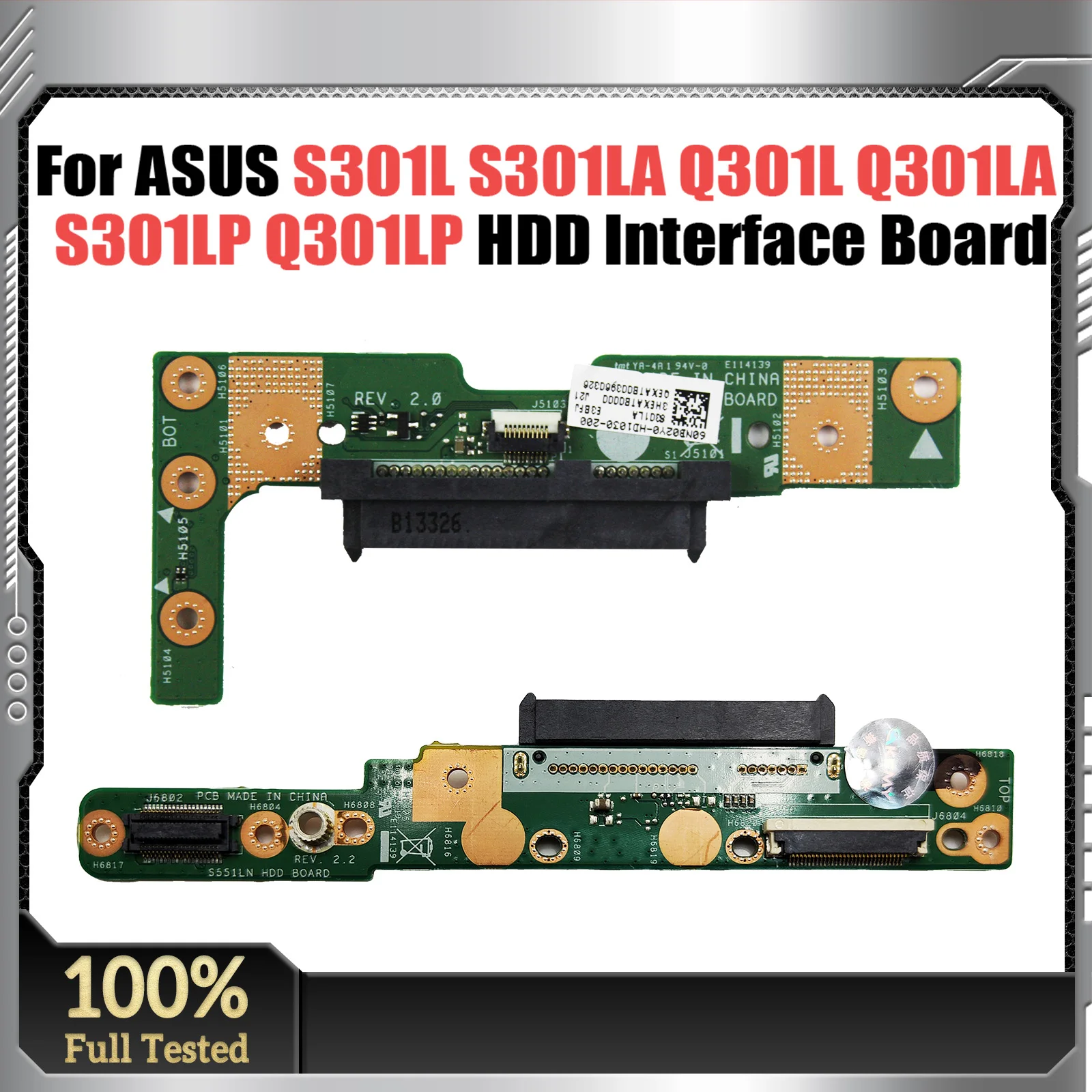 

For ASUS S301L S301LA Q301L Q301LA S301LP Q301LP S551LB S551LN S551L K551L A551L HDD interface small Board test good Fast Ship