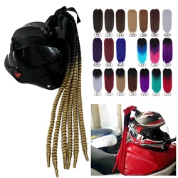 Punk Motorcycle Helmet Braids Dreadlocks Wig Twist Helmet handmade Decoration Dirty Braid Motocross Racing Moto Women Men Braids