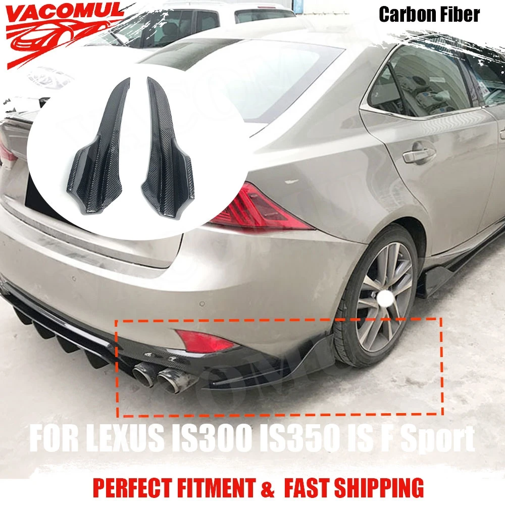 

VACOMUL Carbon Fiber Primer Rear Bumper Splitters Trims for LEXUS IS300 IS350 IS F Sport Sedan 4 Door 2017-2018 Car Styling FRP