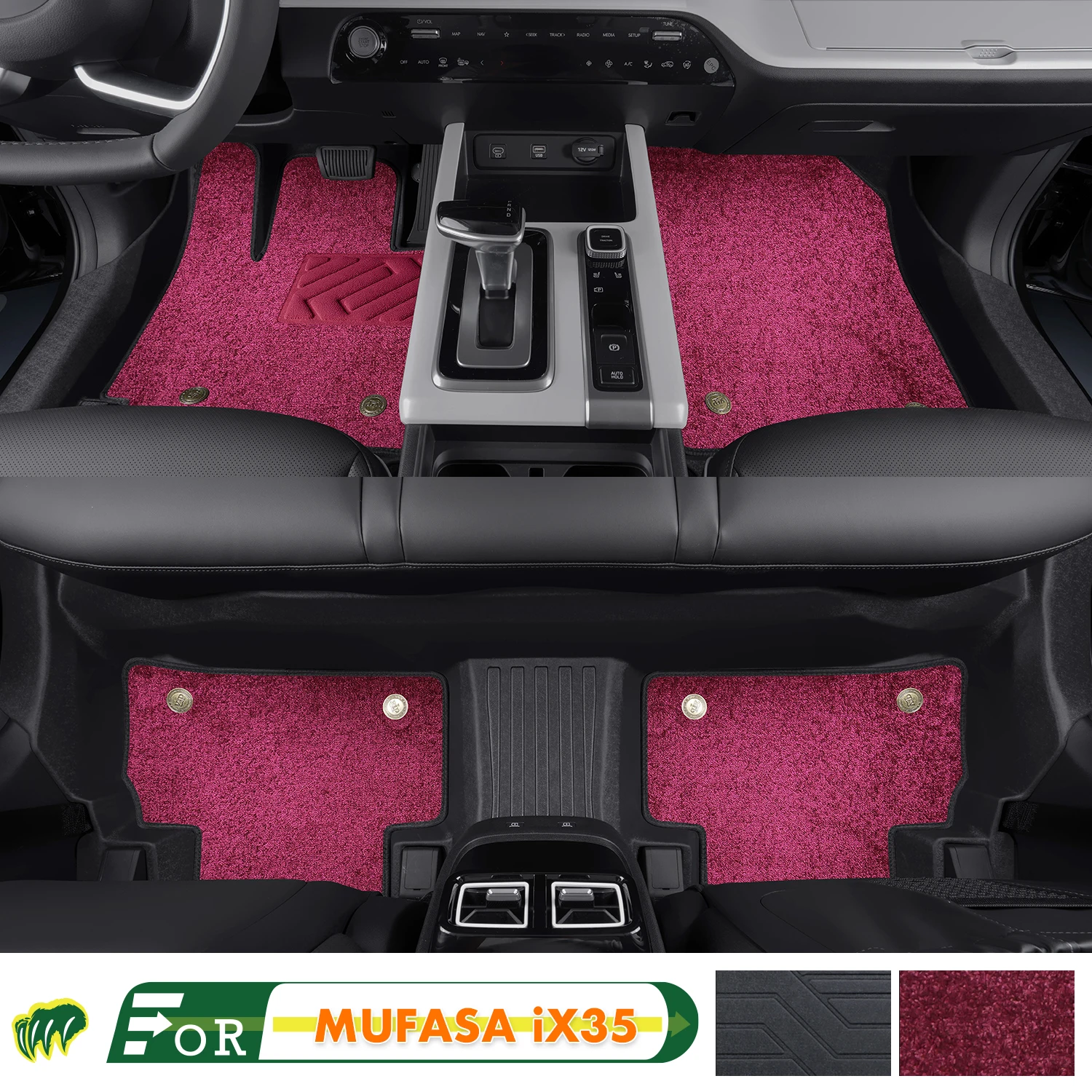 

Left-hand Drive Car Floor Mat For Hyundai MUFASA iX35 2023-2024 Full Surround Foot Mat Automotive Floor Mat Interior Floor Liner