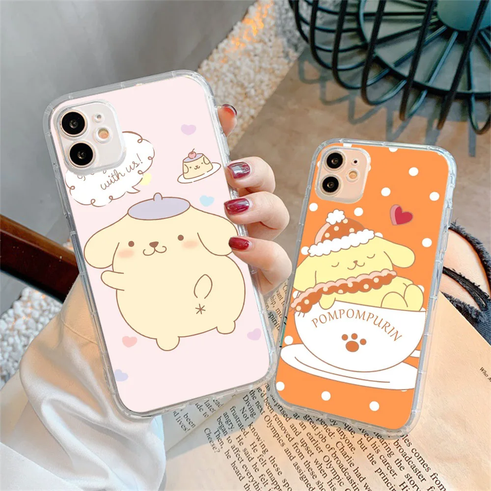 ZY27 Pompom Purin Clear Case for LG VELVET G8 ThinQ G8X K62 K42 K61 K52 K92 Q61 Q60 Q52 V40 V50 V60 THINQ5