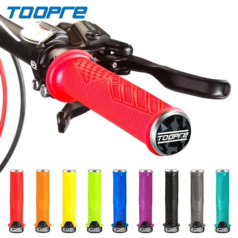 

TooPRE Сверхлегкие велосипедные ручки MTB, противоскользящие силиконовые велосипедные ручки с заглушками, дополнительные противоударные аксессуары для велоспорта