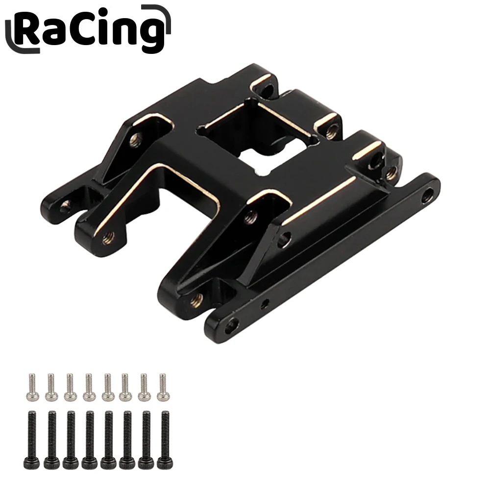 1pc TRX4m All Brass Black Coating Skid Plate Transmission Mount for 1/18 TRX4-M RC Crawler Car Metal Upgrade Parts