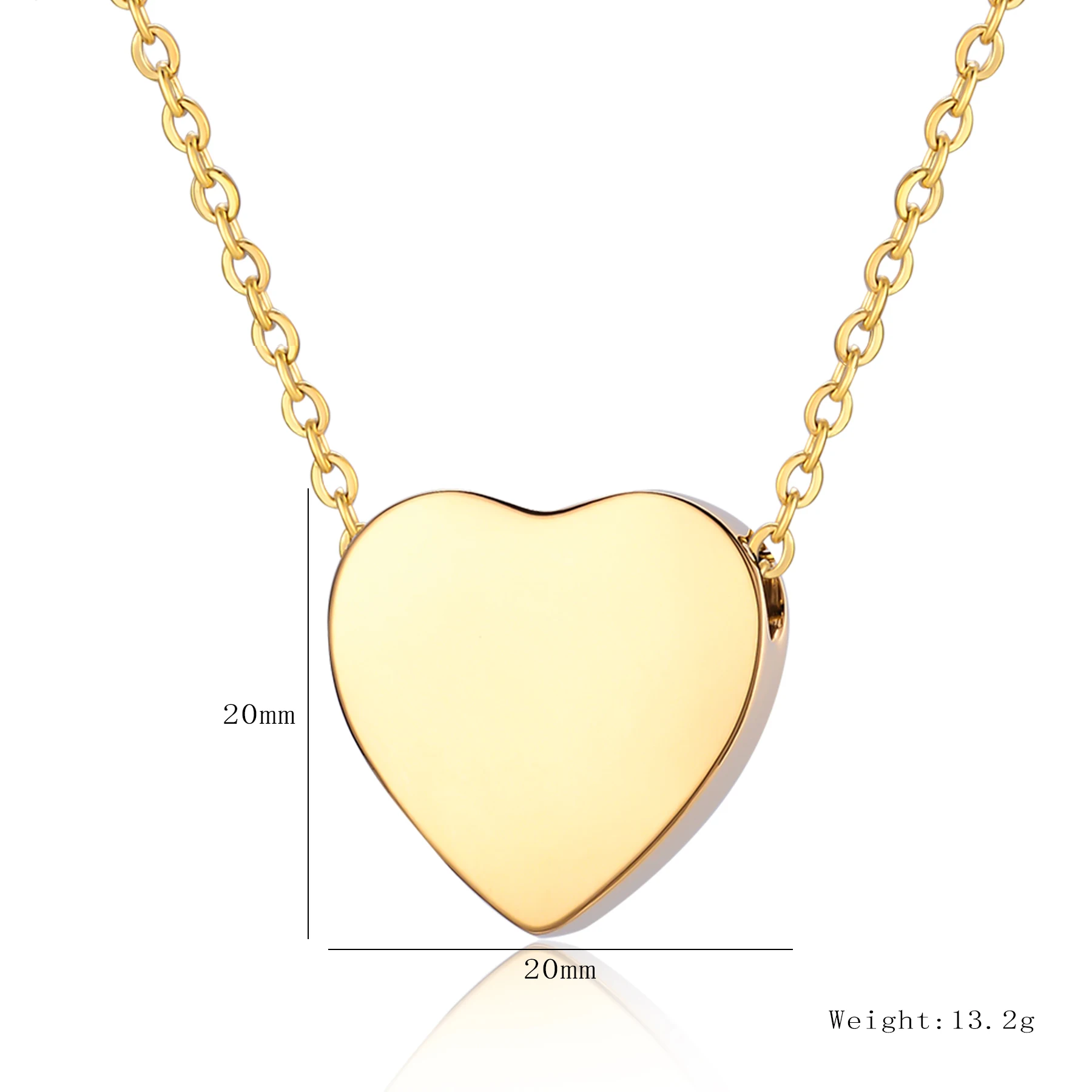 Classic Heart Urn Necklace for Ashes Pendant Stainless Steel Cremation Holder Urn Keepsake Memorial Necklace for Women Girls