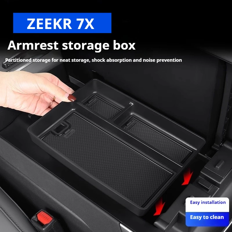 

For ZEEKR 7X Car Armrest Storage Box Interior Modification Center Console Storage Box