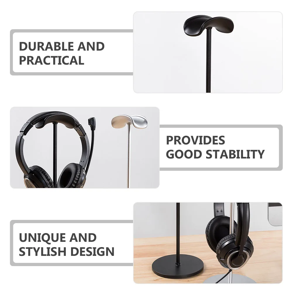 

Sturdy Headphone Stand Gaming Desktop Organizer Holder Bracket Non-Slip Base Large Capacity Space Saving For Home Office Studio