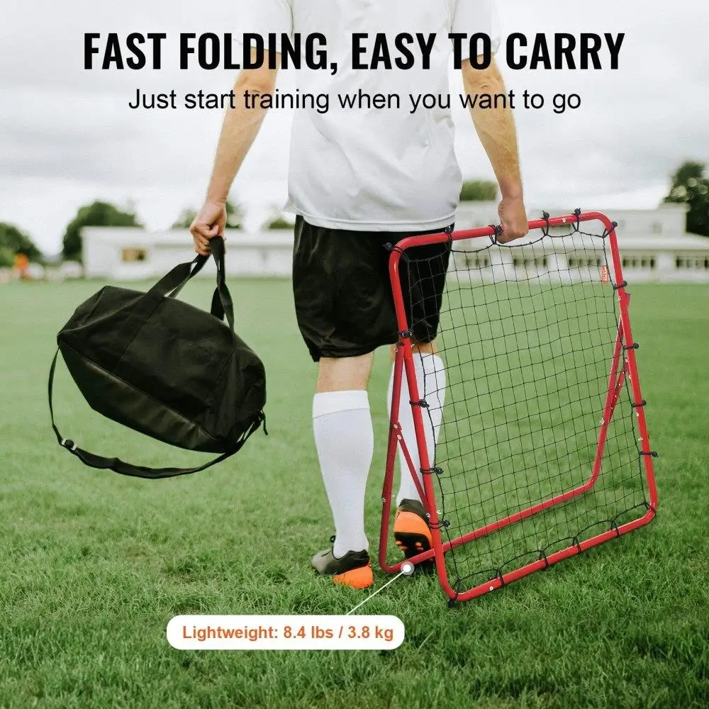 Filet de rebond de football 39x39, filet de but à Angles réglables portables pour enfants, adolescents et tous âges, installation et rangement faciles