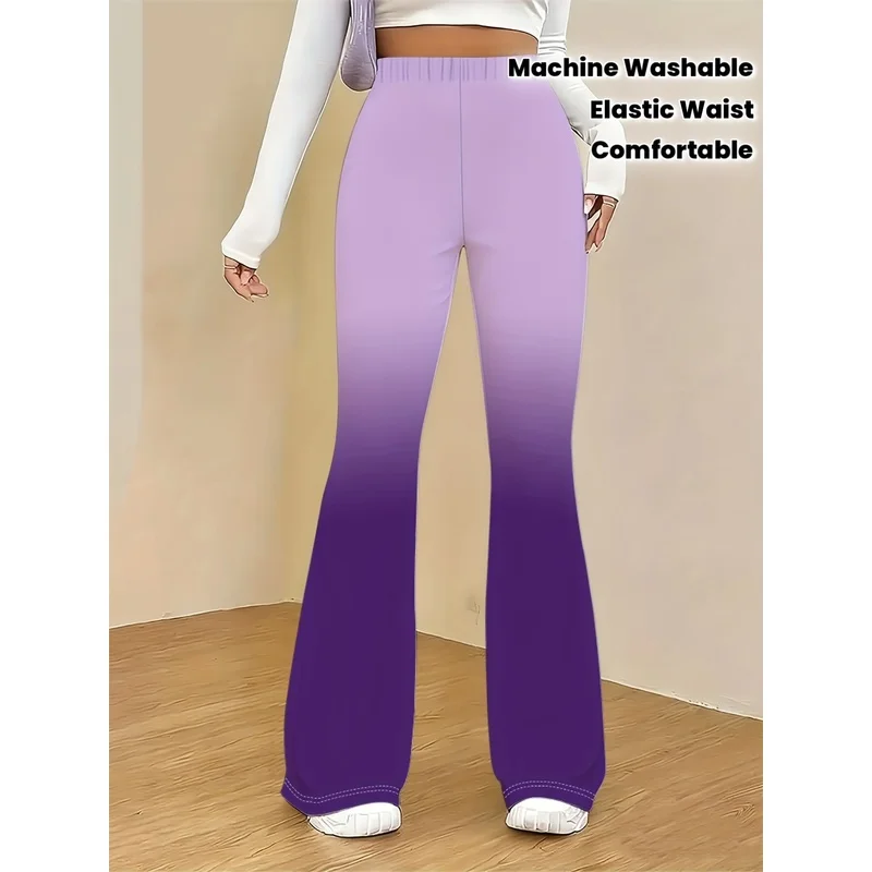 Graduated pattern wide-leg pants, suitable for casual wear of teenagers aged 7 to 16.