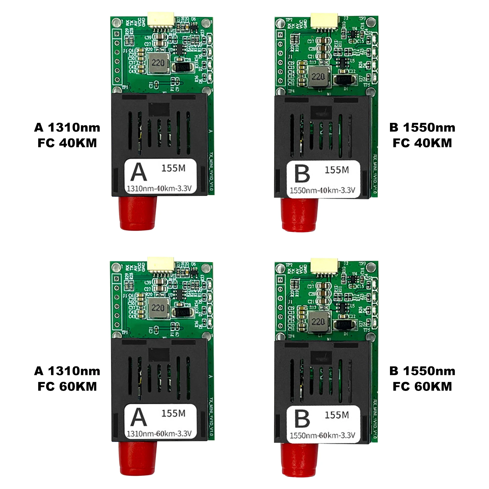 Long Range Fiber Optic Video Transceiver 1310nm 1550nm TTL for UART for SBUS FC Module for Drone UAV