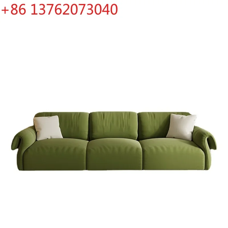 Light luxury modern minimalist designer curved octopus fabric sofa lamb wool technology cloth Internet celebrity special-shaped