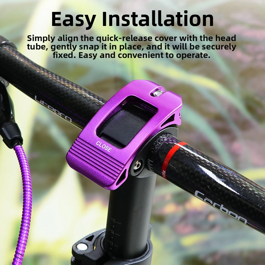 Folding Bicycle Head Tube Quick-Release Compression Cover Clamp - For -Brompton Essential Head Tube Locking Clamp Modification